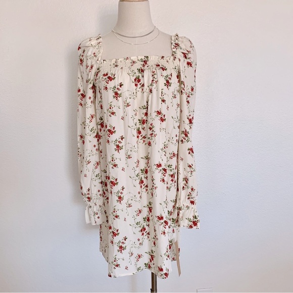 Reformation Hudsen Dress in Annaliese Mini Floral Vines Print - Picture 3 of 16